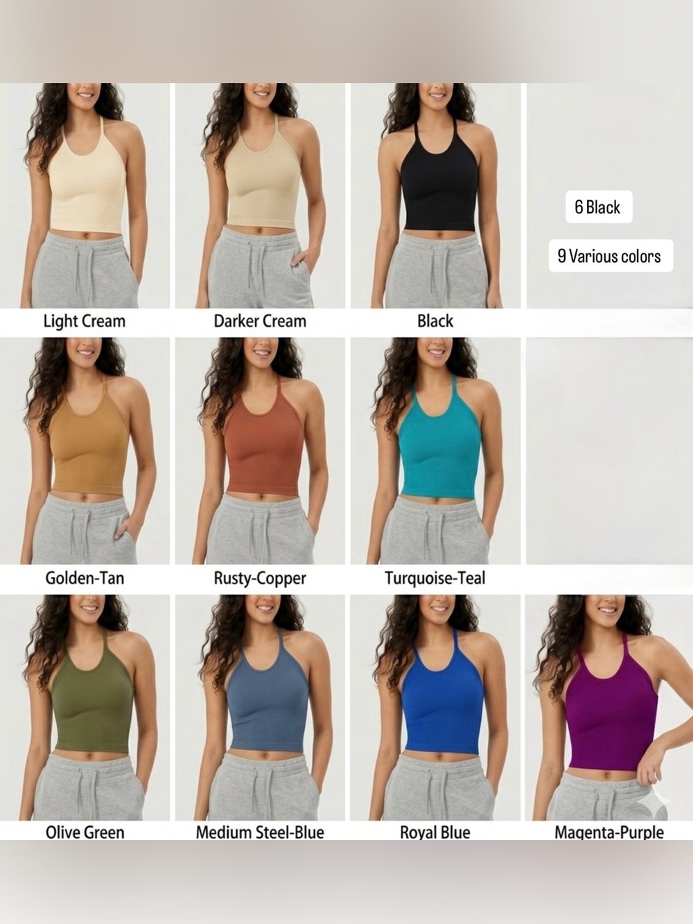 15 Plus Size Long Crop Camis